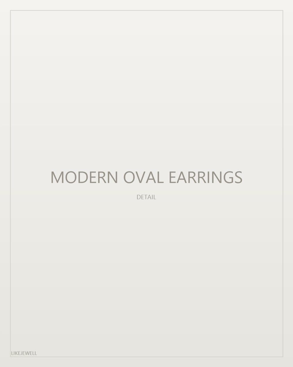 Modern Oval Earrings detail